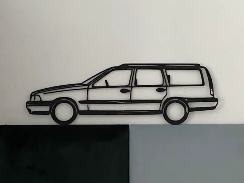 Volvo V70 gen1 2D Line-art wall decoration