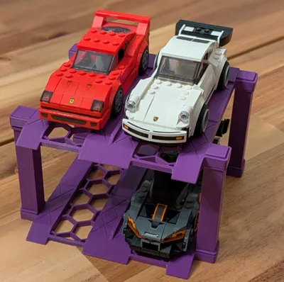 Compatible Speed champions 4 cars display -6 studs