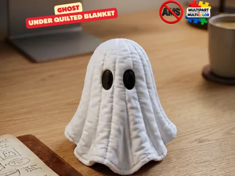 Adorno temático: Ghost Under Quilted Blanket – Cute Halloween Decor — referencia de MakerWorld