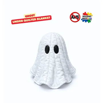 Adorno temático: Ghost Under Quilted Blanket – Cute Halloween Decor — vista de referencia 5