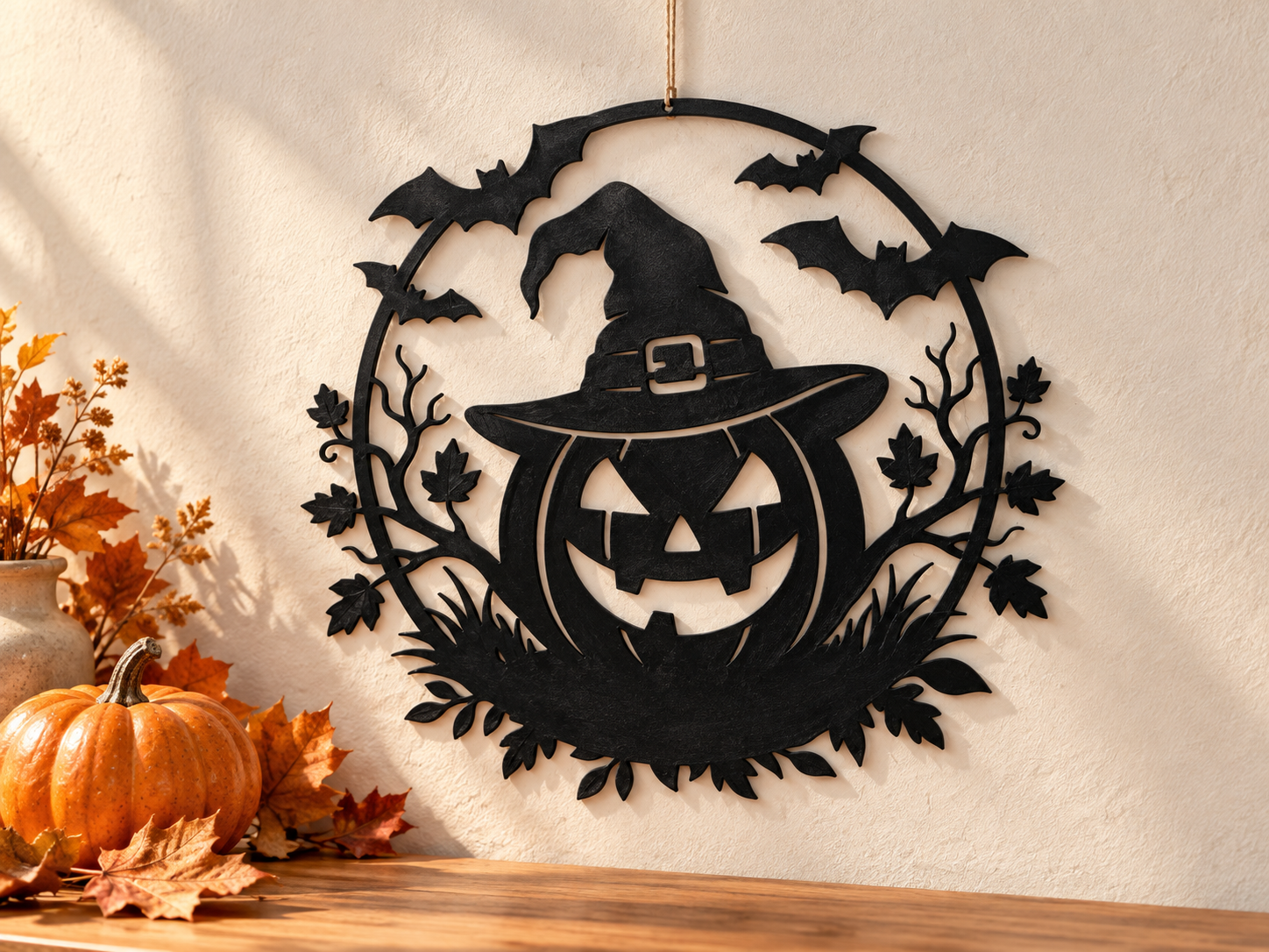 Witchy Pumpkin – Halloween Hanging Decoration - 1