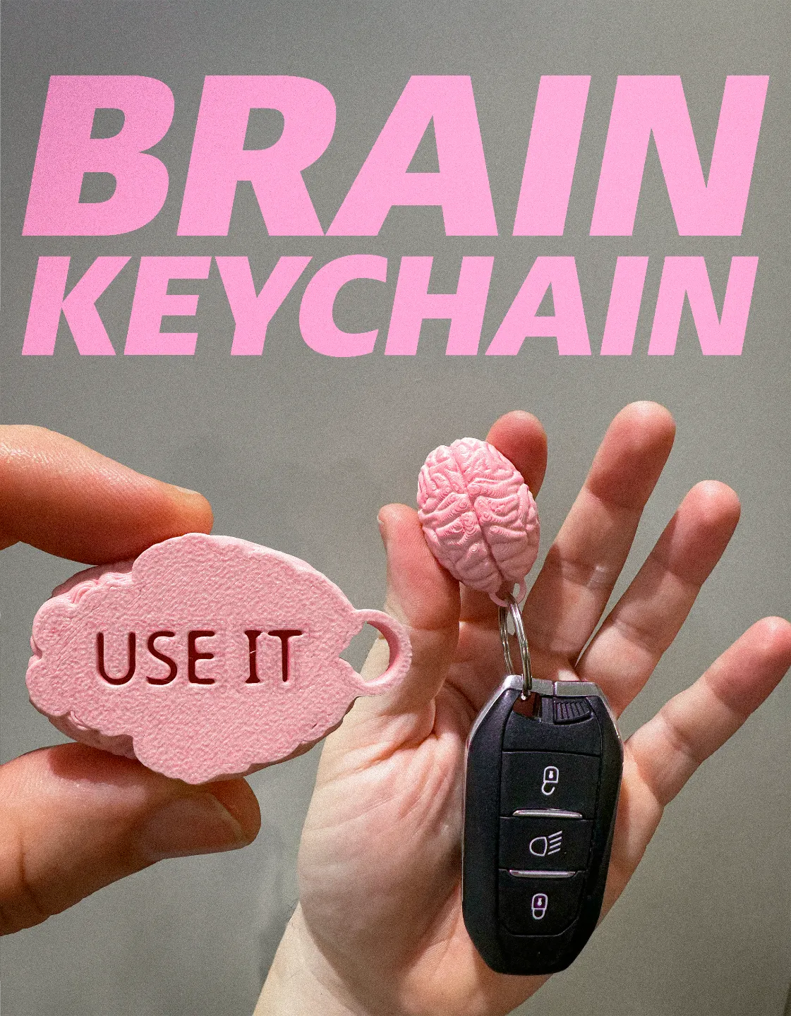 BRAIN KEYCHAIN by GhostChili3D MakerWorld: Download Free 3D Models - 3D model önizlemesi