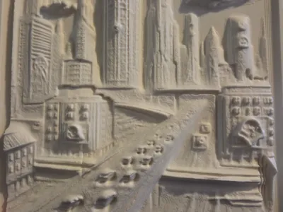 future city 3d wall art