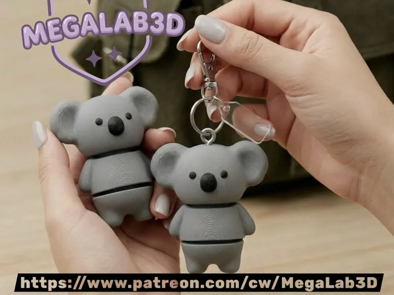 koala llavero MegaLab3d