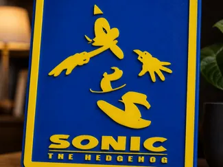 3D Printed Sonic Wall Poster For Wall Decoration !