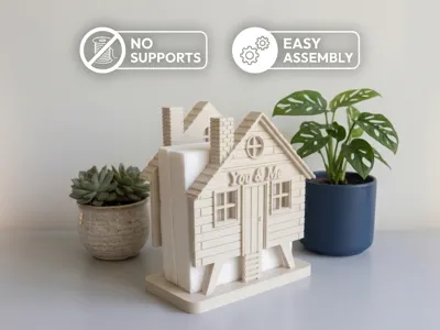 Cozy Cottage Napkin Holder N Supports PrintInPlace