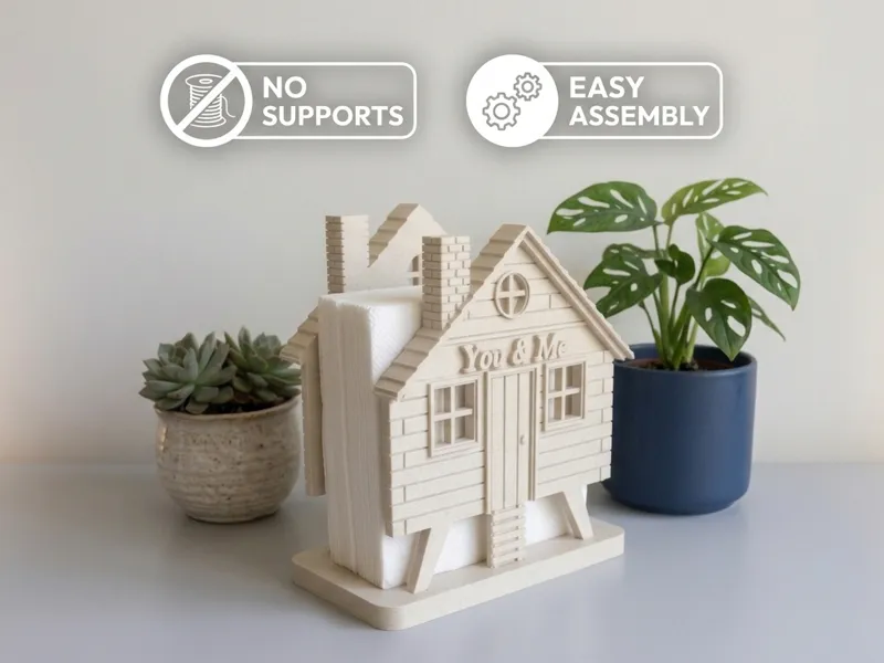 Cozy Cottage Napkin Holder N Supports PrintInPlace