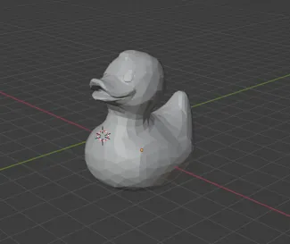 2 Inch Tall LowPoly Duck