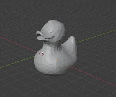 2 Inch Tall LowPoly Duck