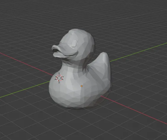 2 Inch Tall LowPoly Duck
