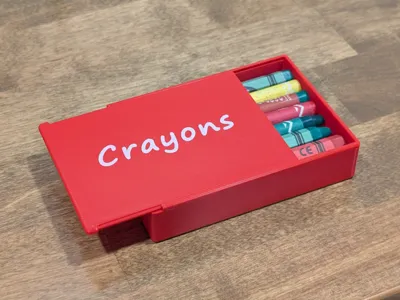 Crayon Travel Box with Sliding Lid