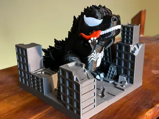 Chibi Venom-zilla Mashup Articulated Flexi Toy