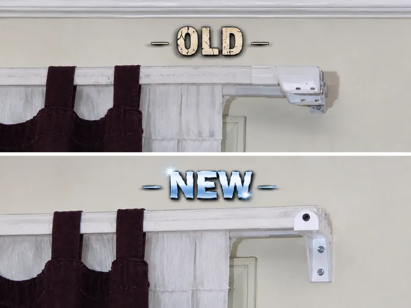 Brackets for replacing Old Cord Draw Curtain Rods