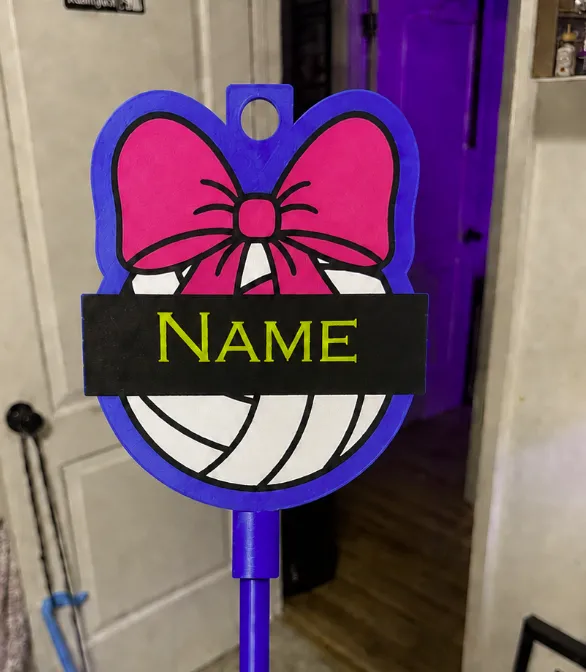 Personalized Volleyball Spirit Stick view 2