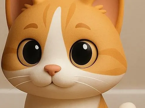 Cartoon orange cat
