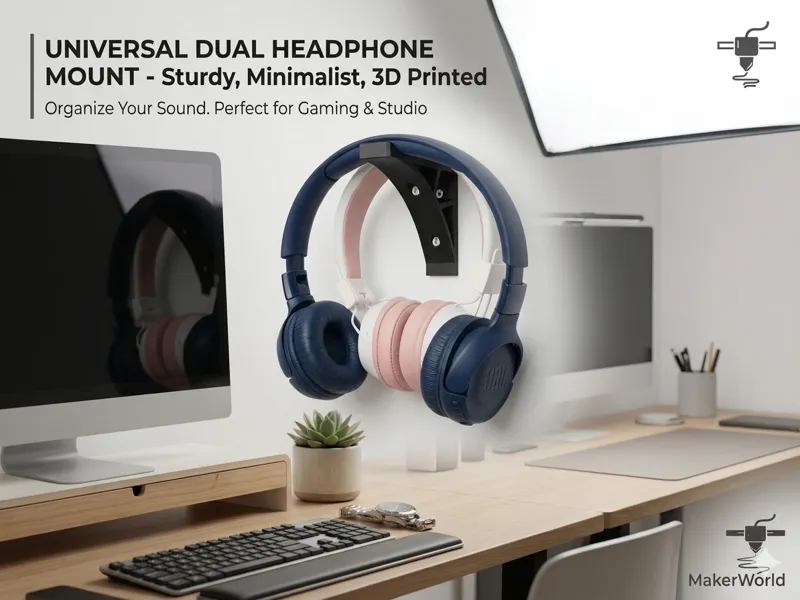 Sleek Headphone Hanger Wall Mount