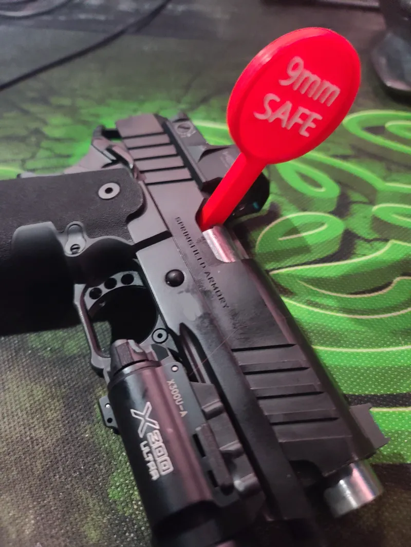 9mm Weapon Safe Flag
