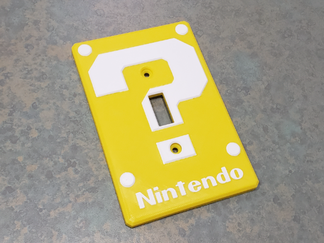 Super Mario Bros Question Mark Light Switch Cover