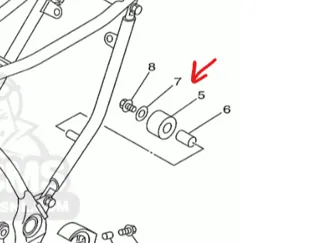 Rolete e bucha superior para corrente yz 80