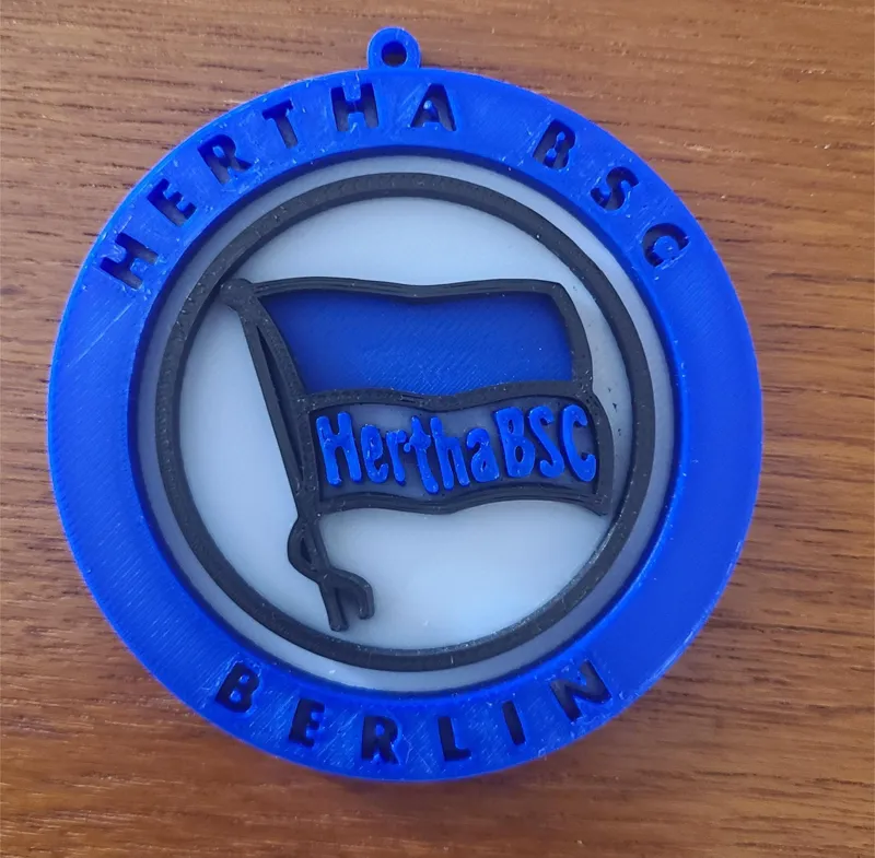 Hertha Logo Keychain Multicolor