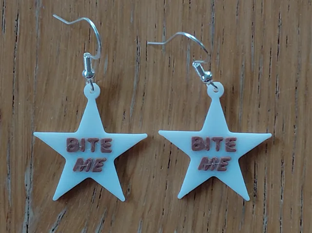 BITE ME Reneé Rap earrings / keychain