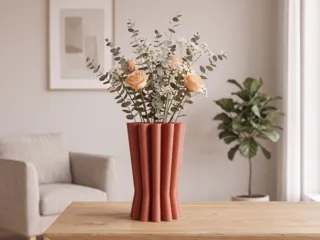 "Vegas" - Minimalist Ribbed Vase