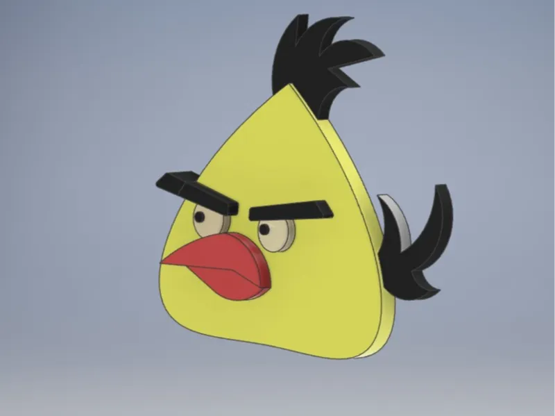 Angry Yellow Bird Fridge Magnet