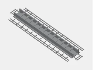 Signalbrücke 200x27x2mm mit Geländer