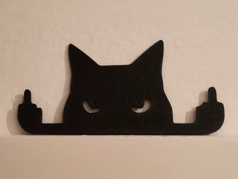 Bad Cat (Shadow Image with optional stand)