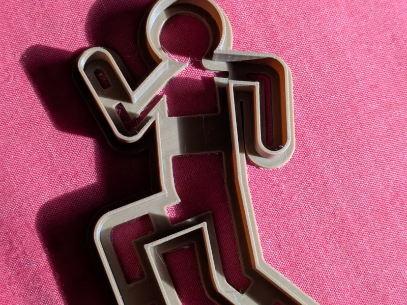 Running person cutter for dough, icing etc