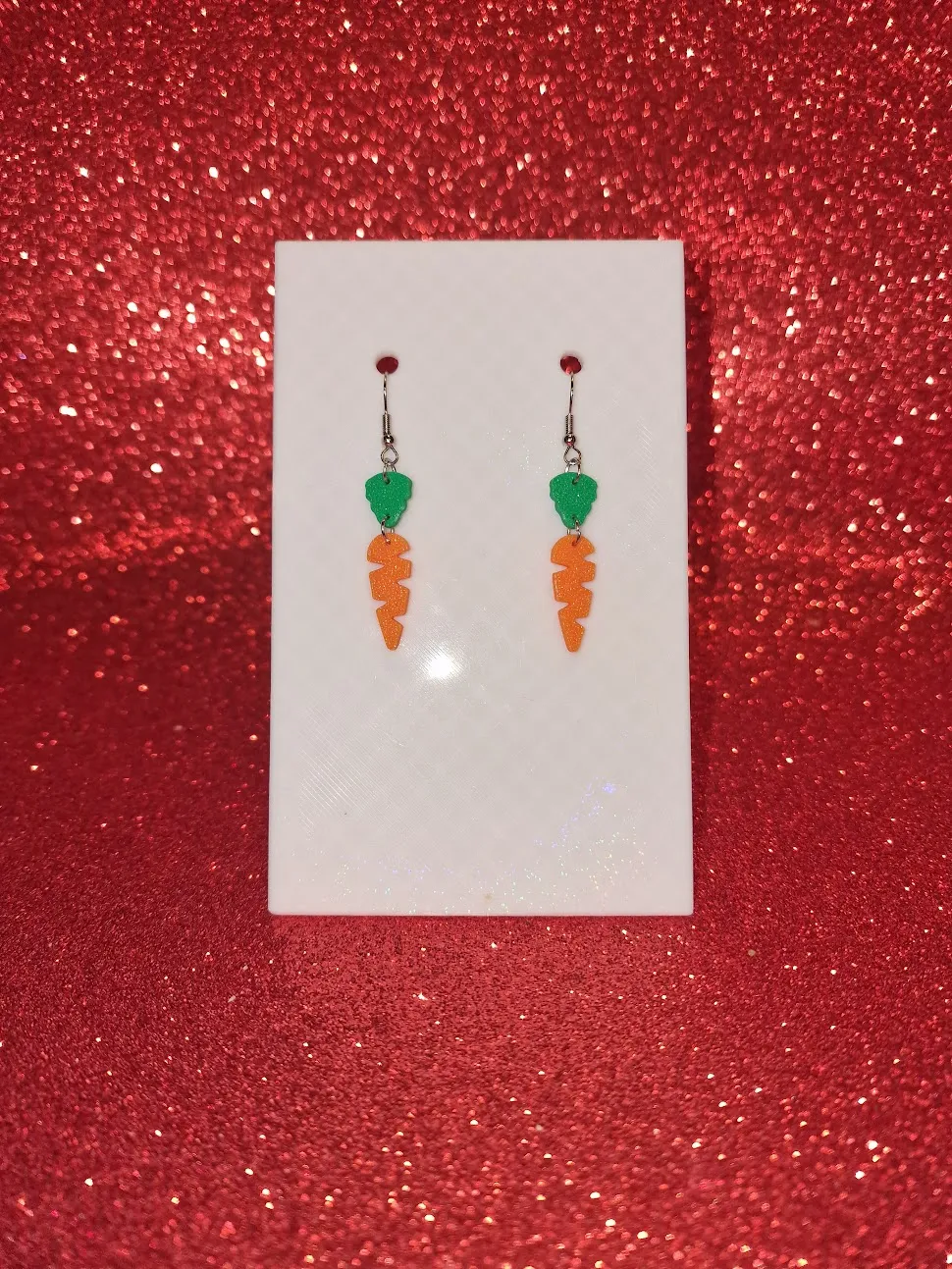 Carrot earrings view 2