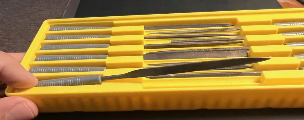 Needle File Holder 12 Pcs (Harbor Freight) - Free 3D Print Model ...