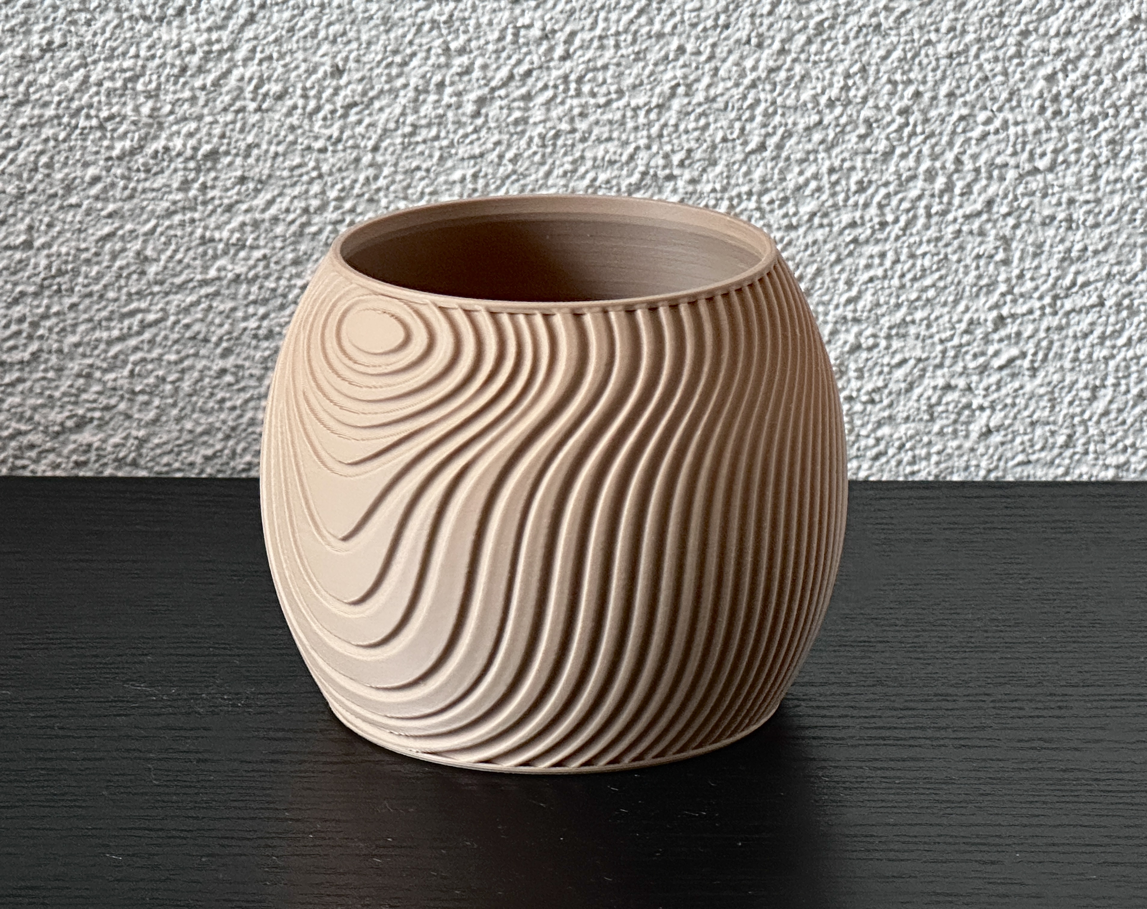 Miniatura 3 do modelo 3D The Wooden Planter| 2 Versions | 75 & 100mm