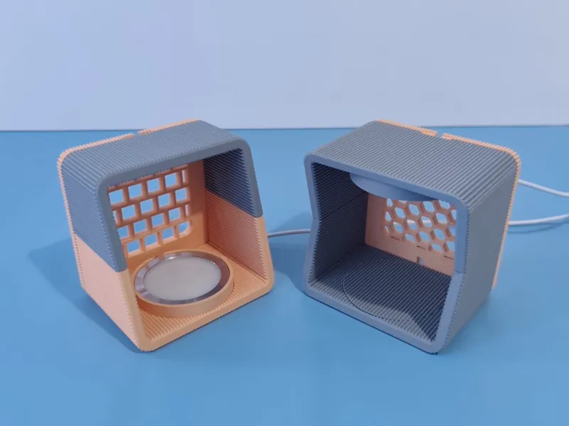Modular and customizable retro lamp.