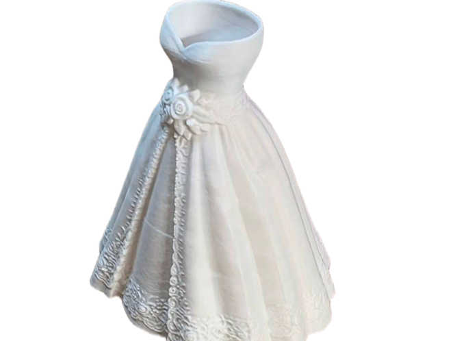 Bridal Dress Wedding Table Flowers Bride Vase 
