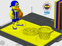 Bougeoir mascotte basket Fenerbahçe (jaune) — photo 1