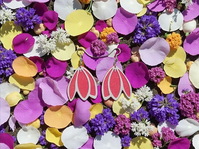 Falling flower earrings