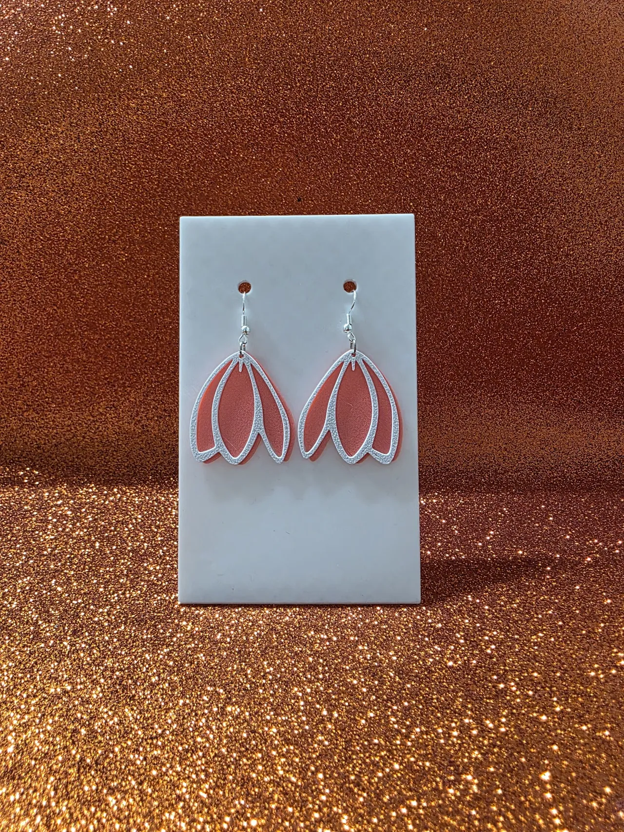 Falling flower earrings view 2
