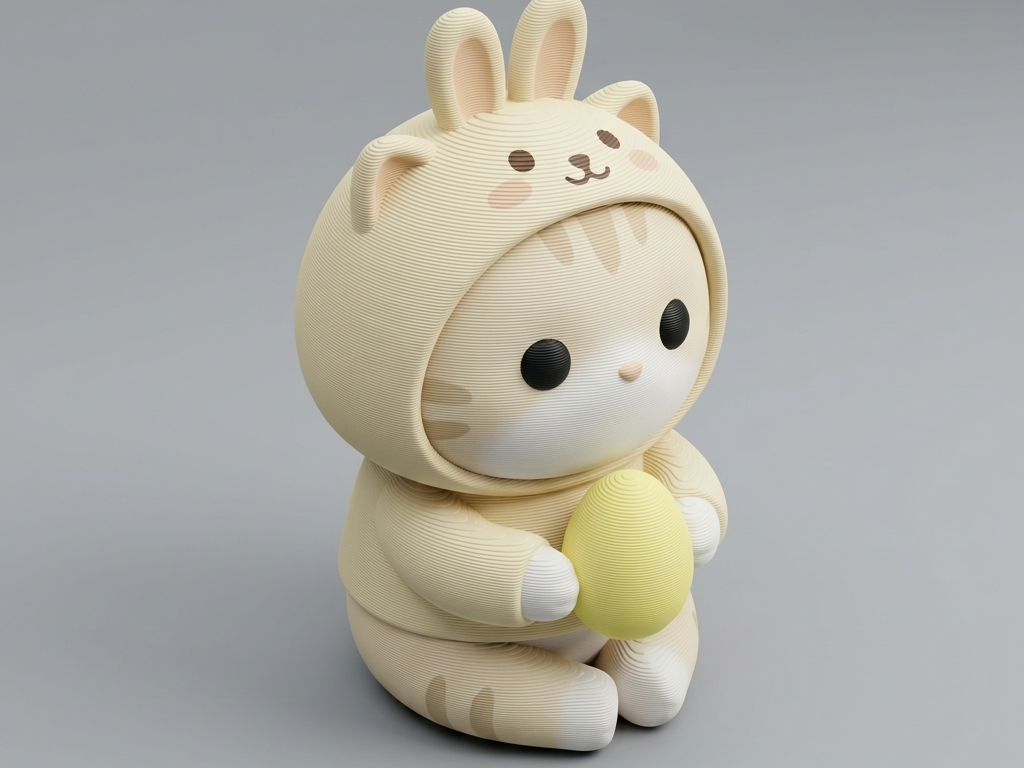 Easter Bunny Kitty Character