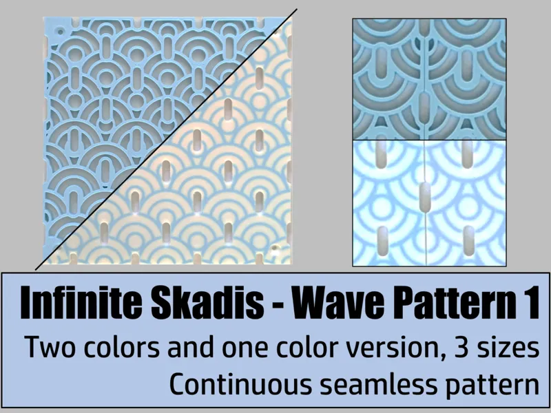 Infinite Seamless Skadis Pegboard - Wave Pattern 1