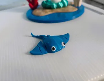Letrero o emblema decorativo: Cute Stingray – Ocean Pack #5 | Print-in-Place — vista de referencia 3
