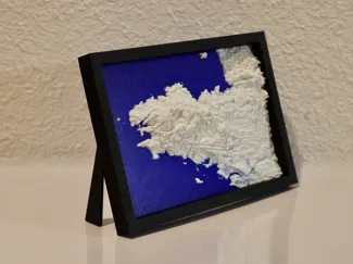 Brittany relief map