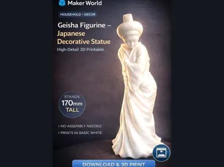 Geisha Girl Figurine – Elegant Display Statue