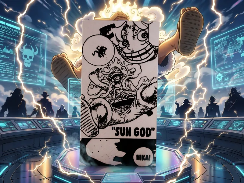 Gear 5 – Sun God Nika | HueForge Manga Panel Print