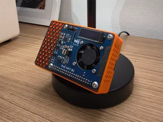 Raspberry Pi 4B Case with Waveshare PoE HAT B