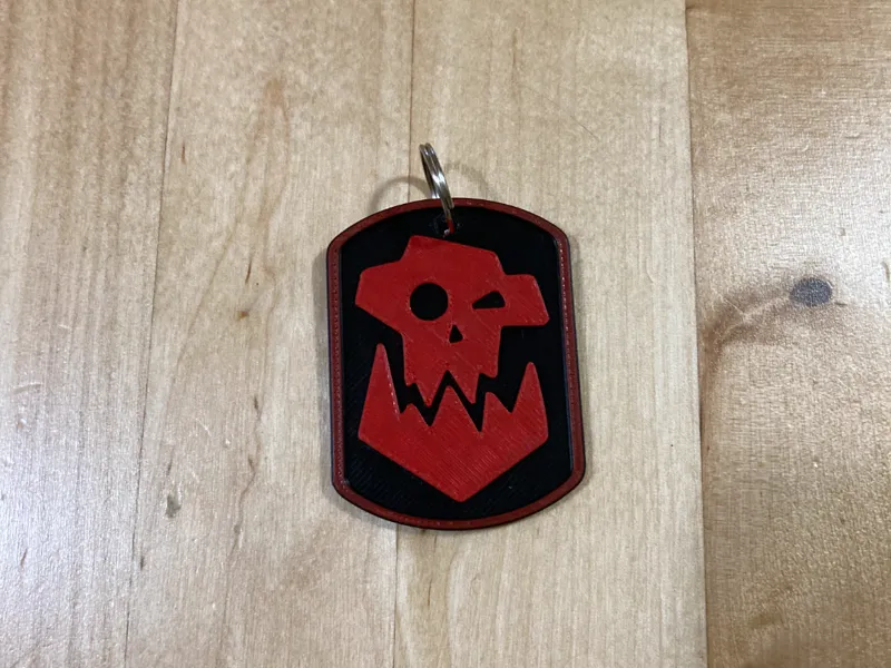 War Hammer 40K inspired Ork keychain