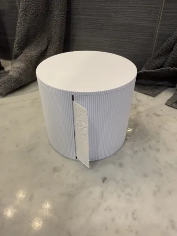 Letrero o emblema decorativo: Japandi Fluted Toilet Paper Dispenser — vista de referencia 3