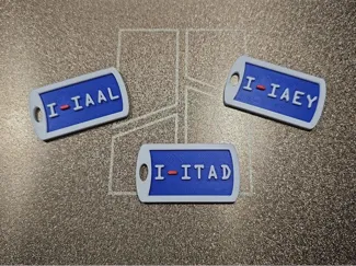 Nameplate Keychain for Airplane