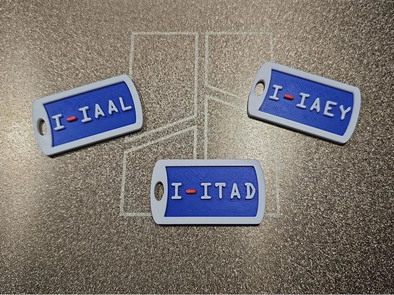 Nameplate Keychain for Airplane