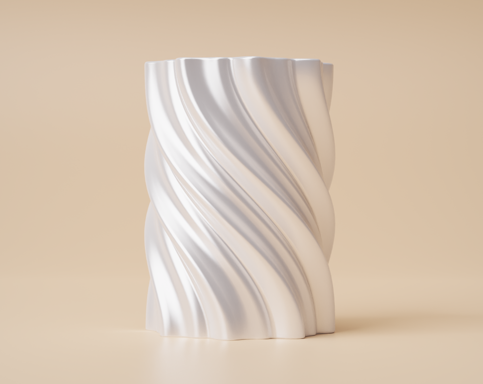 Miniatura 1 do modelo 3D 4款 简约丝绸笔筒“质感超棒”